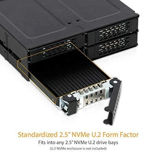 Carruzzo Icy Dock MB705M2P-B saugojimo diskų korpusas SSD korpusas Juoda M.2