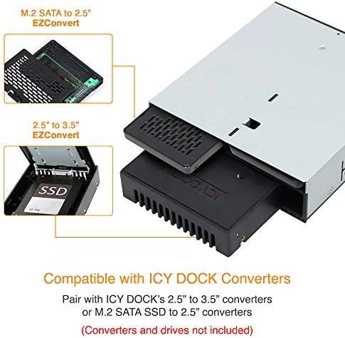 Icy Dock Doko stotelė 2x 2.5'' + 1x 3.5'' SATA III FlexiDOCK (MB095SP-B)