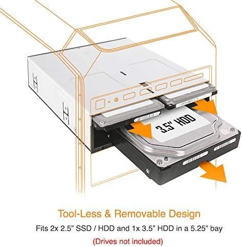 Icy Dock FlexiDOCK 3,5 colio disko talpinimo schema