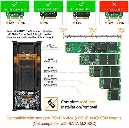 Nezatříděno „Pocket Icy Dock M.2 PCIE NVME“ – USB-C 3.2 Gen 2 Nano (MB861U31M2B)