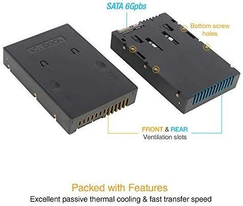 IcyDock Icy Dock MB882SP1S1B, 6 Gbit/s, Juoda, Plastikas, 101 mm, 145 mm, 25 mm