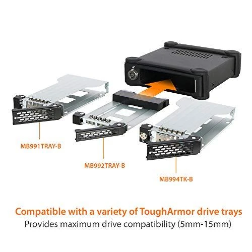 „Pocket Icy Dock SATA III“ / USB 3.0 2,5 colio (MB991U3-1SB)