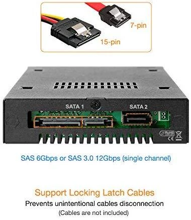IcyDock „Icy Dock MB992SK-B“, 2 x 2,5 colio, SAS ir SATA