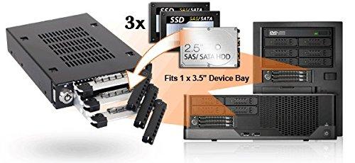Icy Dock 3x 2,5 colio HDD / SSD, SAS / SATA lizdas (MB993SK-B)