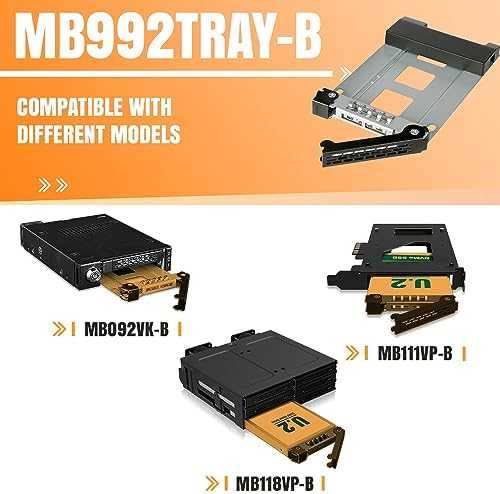 Kieszeń Icy Dock Icy Dock ToughArmor MB118VP-B, removable frame juodas