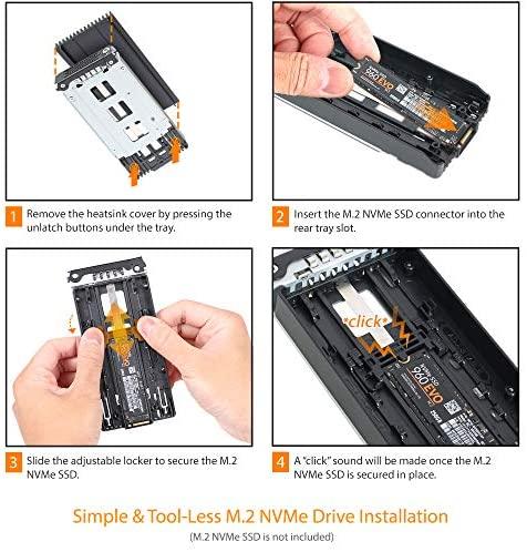 „Pocket Icy Dock“ 4x M.2 NVME SMD – „MiniSAS ToughArmor“ (MB720M2K-B)