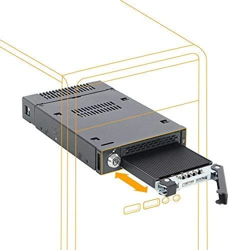 Icy Dock NVMe SSD stalčius su rakinama spyna