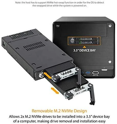 IcyDock Carruzzo Icy Dock ToughArmor MB834M2K-B SSD korpusas Juoda M.2