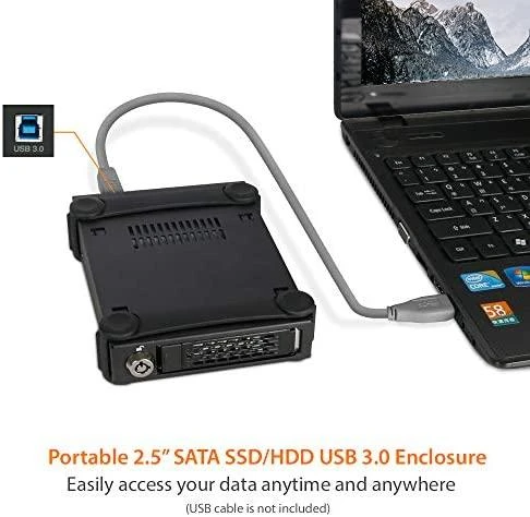 „Pocket Icy Dock SATA III“ / USB 3.0 2,5 colio (MB991U3-1SB)