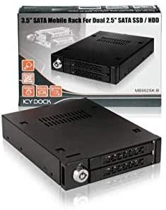 IcyDock „Icy Dock MB992SK-B“, 2 x 2,5 colio, SAS ir SATA