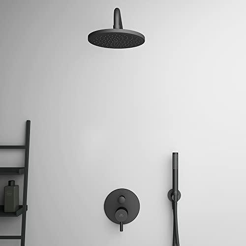 Stacionarios dušo galvos laikiklis Ideal Standard IdealRain, iš sienos 400 mm, Silk Juodas matinė juoda