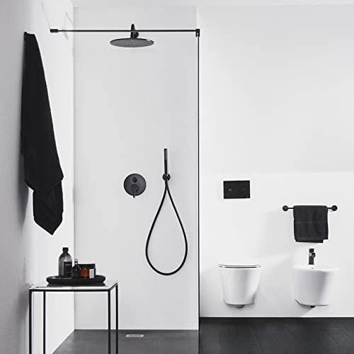 Rankinė dušo galva Ideal Standard, IdealRain Stick metalinė, Silk Juodas matinė juoda