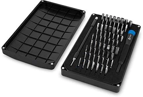 iFixit EU145307 - Įrankių rinkinys - Universalus - Atidarymo kirtiklis,Atsuktuvas,Spudger,Siurbtukas,Pincetas - Juodas,Mėlyna,Pilkas,Nerūdijantis plienas,Permatomas,Baltas - Plokščias,Apsauginis Torx,Veržliaraktis,Torx -3 pincetai