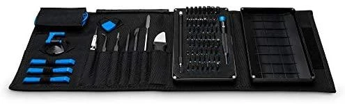 iFixit EU145307 - Įrankių rinkinys - Universalus - Atidarymo kirtiklis,Atsuktuvas,Spudger,Siurbtukas,Pincetas - Juodas,Mėlyna,Pilkas,Nerūdijantis plienas,Permatomas,Baltas - Plokščias,Apsauginis Torx,Veržliaraktis,Torx -3 pincetai
