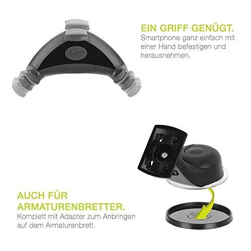 „iGrip Universal Smart Grip´R“ rinkinys – universalus automobilinis laikiklis, skirtas 50–75 mm pločio ir 103–127 mm aukščio įrenginiams.