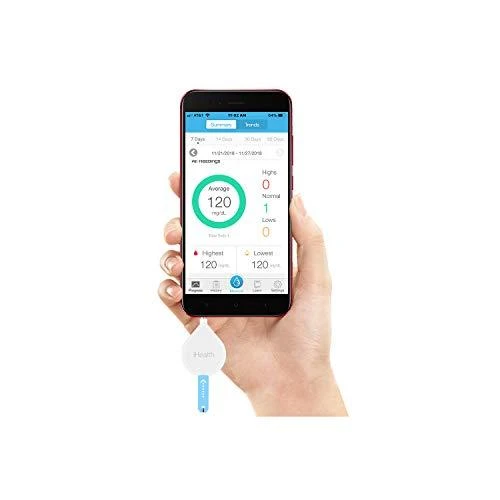 Kraujospūdžio matuoklis „iHealth Glucose EGS-2003“ gliukozės testai (50 vnt.)