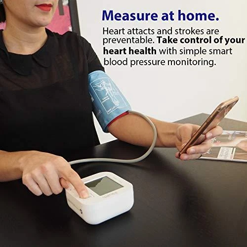 Kraujospūdžio matuoklis iHealth | Trasa | KN-550BT | Baltas/Mėlyna | Kraujospūdžio (sistolinio ir diastolinio) apskaičiavimas, Širdies susitraukimų dažnio skaičiavimas | 4 | Belaidis Bluetooth ryšys | Automatinis | Svoris 438 g