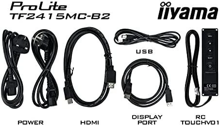iiyama ProLite TF2415MC-B2 jutiklinis monitorius 60,5 cm (23.8") 1920 x 1080 pikseliai Juoda „Multi-touch“ Daugybė naudotojų