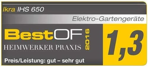Ikra elektrinės gyvatvorių žirklės 650 W, 55 cm pjovimo ilgis, IHS 650