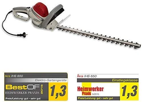 Ikra elektrinės gyvatvorių žirklės 650 W, 55 cm pjovimo ilgis, IHS 650
