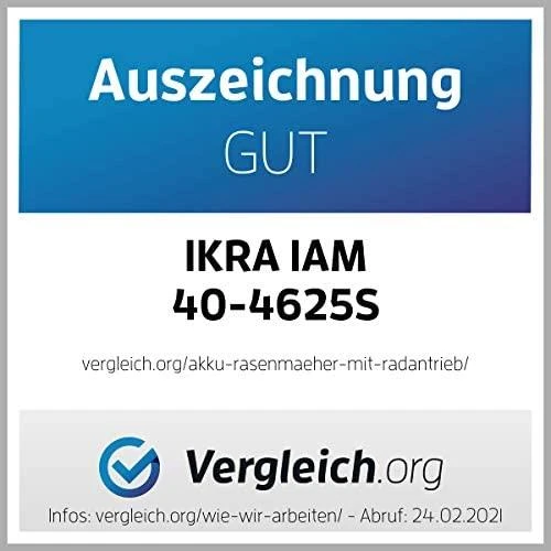Akumuliatorinė savaeigė vejapjovė 40V IKRA IAM 40-4625 S be akumuliatoriaus ir kroviklio