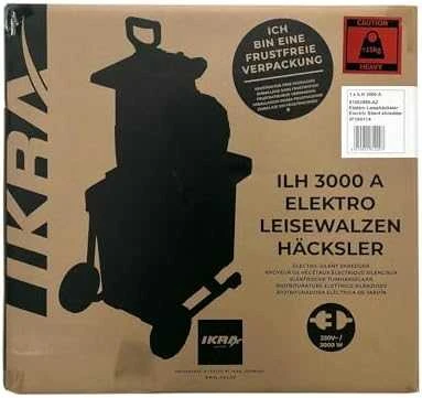 Ikra elektrinis šakų smulkintuvas 3 kW, iki 44 mm šakoms, 60 l krepšys, ILH 3000 A