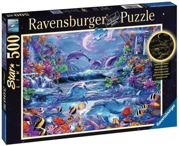 Ravensburger tamsoje šviečianti dėlionė „Mėnulio magija“, 500 det.