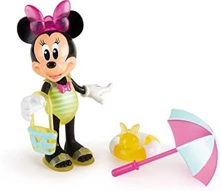 DISNEY MINNIE MOUSE MINI BEACH DOLL SPINTOS AKC APRANGA. 13 ELEMENTŲ RINKINYS