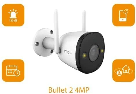 IMOU Bullet 2 4MP WiFi apsaugos kamera lauke