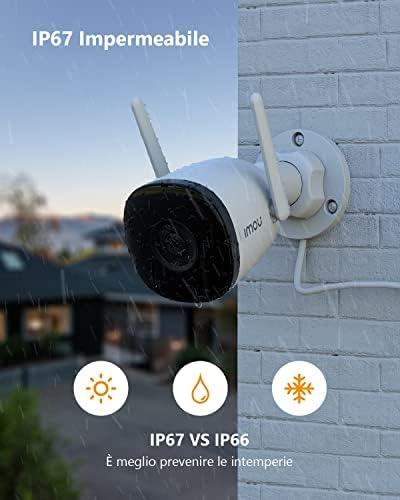 Imou Dahua IP cilindrinė kamera IPC-F42P, 4MP 25fps, IP67, pašvietimas iki 30m, 2.8mm 104°, Onvif, WIFI