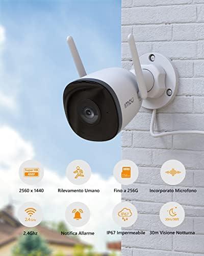 Imou Dahua IP cilindrinė kamera IPC-F42P, 4MP 25fps, IP67, pašvietimas iki 30m, 2.8mm 104°, Onvif, WIFI