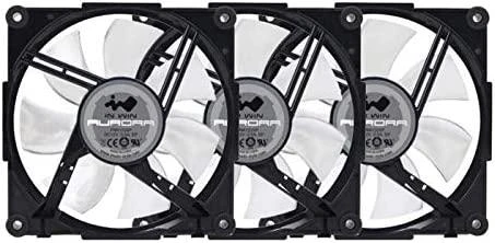 In Win InWin Aurora RGB-LED korpuso ventiliatorius, 120mm, 3er Set – juodos spalvos/baltos spalvos