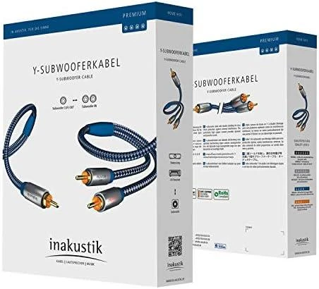 Verschiedene InAkustik in-akustik Premium Y žemųjų dažnių garsiakalbio kabelis - 2x Cinch 2,0 m