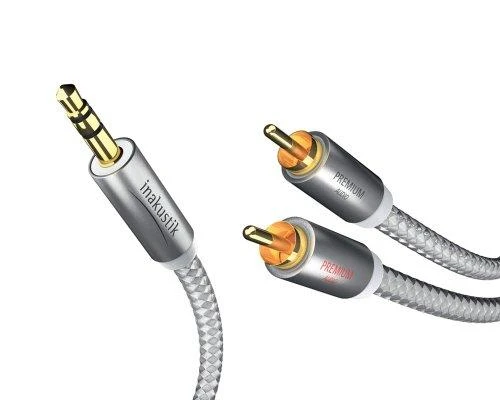 Verschiedene In Akustik Kabelis 2xRCA - 3.5mm stereo kištukai 5.0m Au jungtys, inakustik PREMIUM