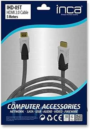 HDMI laidas Inca IHD-05T 5 metrų 2.0 pakuotėje