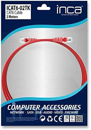 Wirewin INCA Patchkabel ICAT6-02TK RJ45 Cat6 UTP Rot 2,0m mažmeninė prekyba