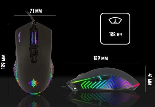Incase INCA Pelė žaidimams IMG-GT17 6400 DPI. RGB. 7 mygtukai. USB. SW retail