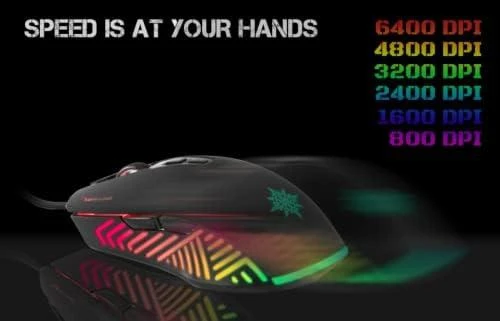 Incase INCA Pelė žaidimams IMG-GT17 6400 DPI. RGB. 7 mygtukai. USB. SW retail