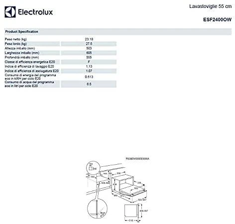 Indaplovė Electrolux ESF2400OW