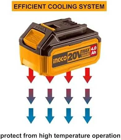 Ingco FBLI2002 4,0Ah ličio jonų akumuliatorius 20V P20S