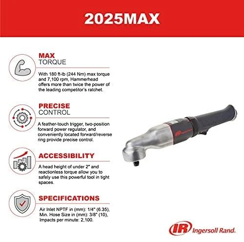 Kampinis smūginis suktuvas 1/2" INGERSOLL RAND 2025MAX