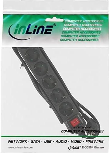 InLine maitinimo juosta 6 lizdai 1,5 m juoda (16461S)