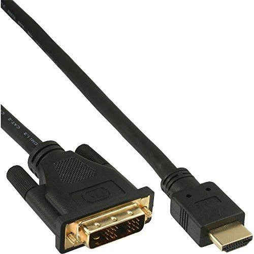 Kabelis InLine HDMI - DVI- D 2m juoda (17662P)