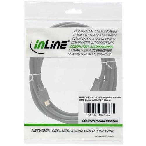 Kabelis InLine HDMI - DVI- D 2m juoda (17662P)