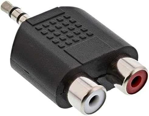Intos InLine 2 x RCA lizdas - 3,5 mm vyriškas adapteris