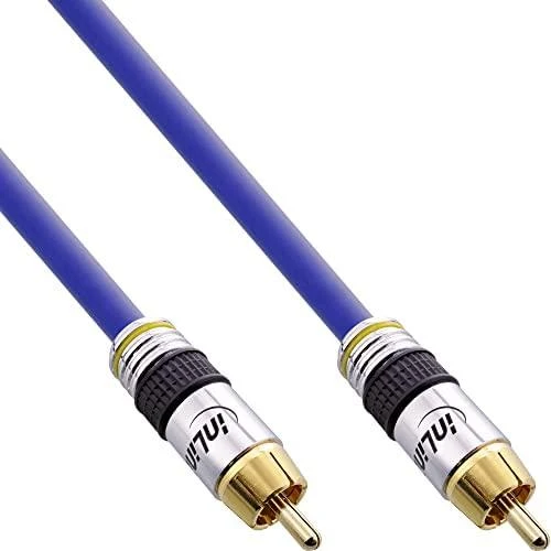 Inline RCA laidas 3m, mėlynas