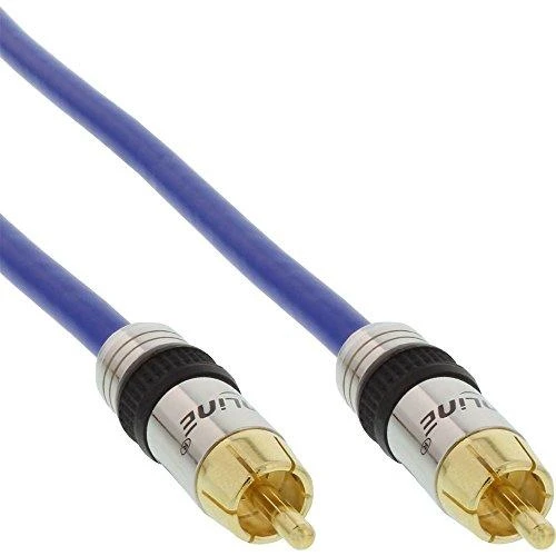 Intos InLine koaksialinis kabelis, kištukinis lizdas, apvalus RCA (S / PDIF), 5 m