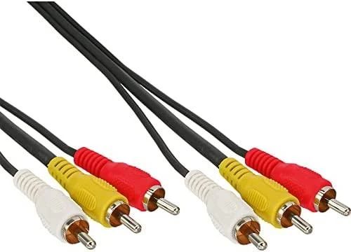 Kabelis InLine RCA (Cinch) x3 - RCA (Cinch) x3 5m juoda (89605)