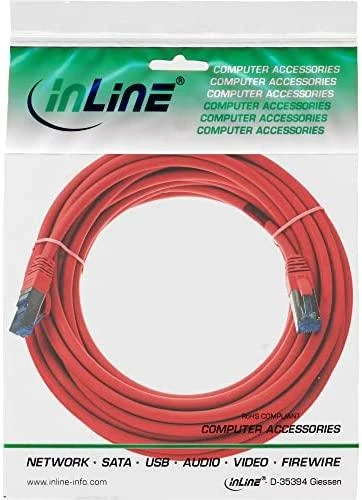 InLine patch kabelis Cat.6A, S/FTP (PiMf), 500MHz, raudonas - 10m