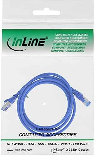 InLine Komutacinis kabelis Cat.6A, S/FTP (PiMf), 500MHz, mėlynas - 3m